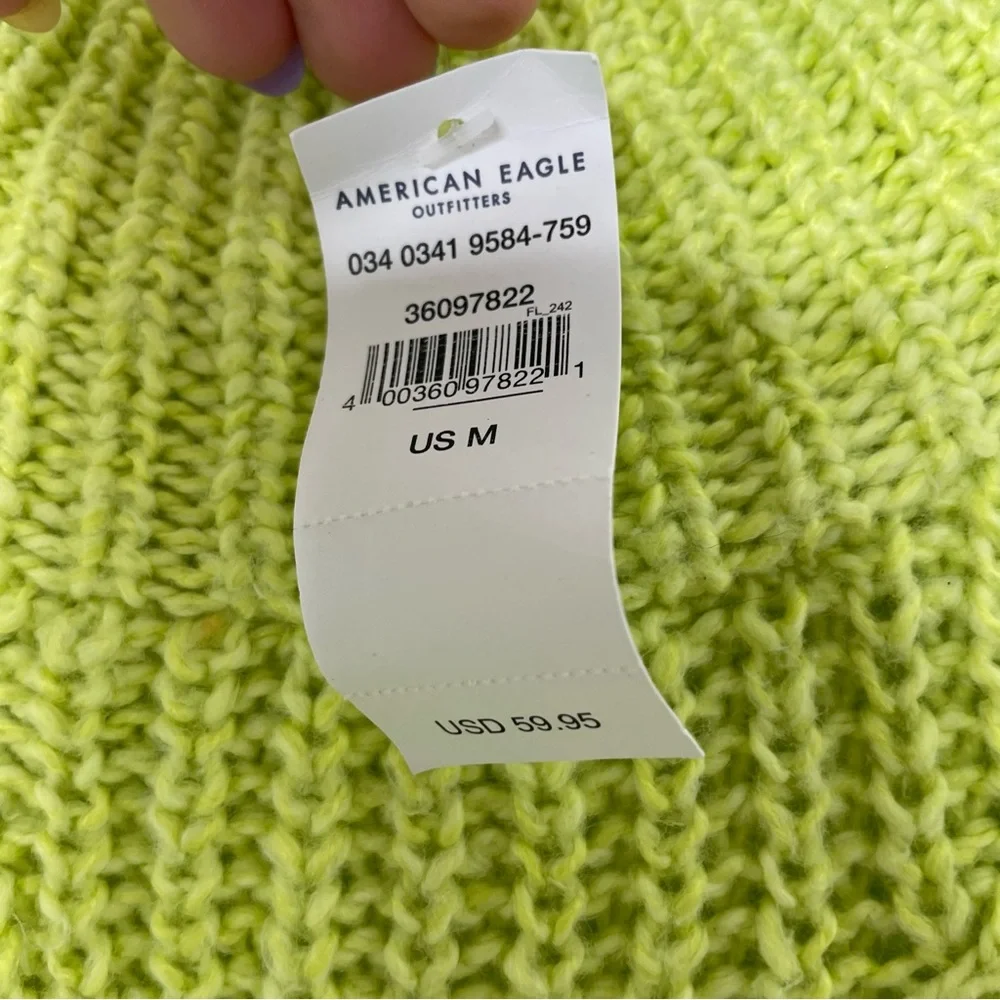 NWT AMERICAN EAGLE • Cable Knit Mock Neck Sweater - Picture 3 of 6